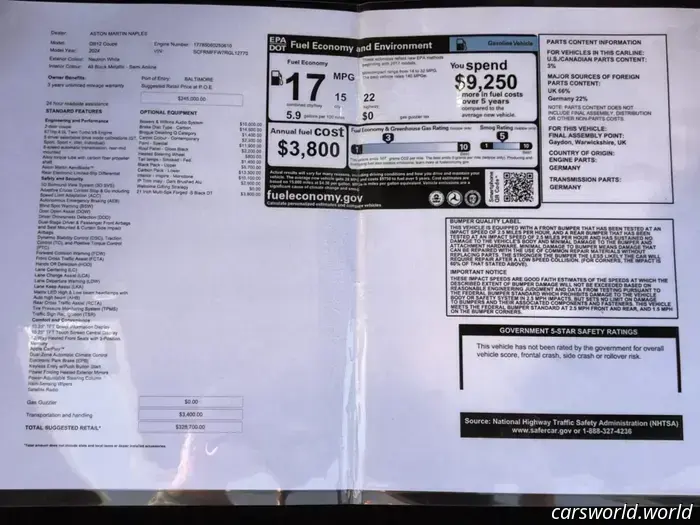 Этот почти новый Aston DB12 потерял в цене достаточно, чтобы купить новый BMW M5 | Carscoops